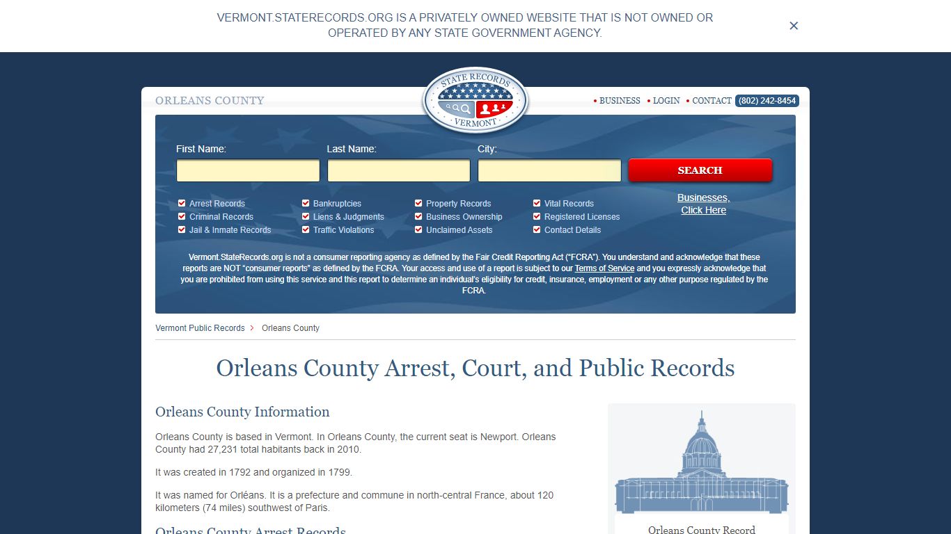 Orleans County Arrest, Court, and Public Records