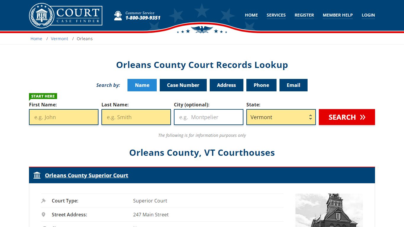 Orleans County Court Records | VT Case Lookup